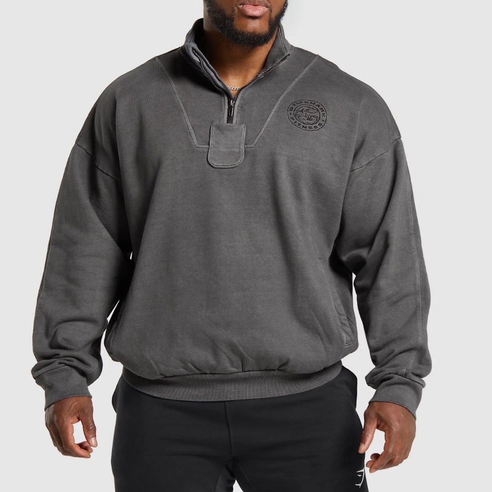 Gymshark Charcoal 1/4 Zip Pullover
